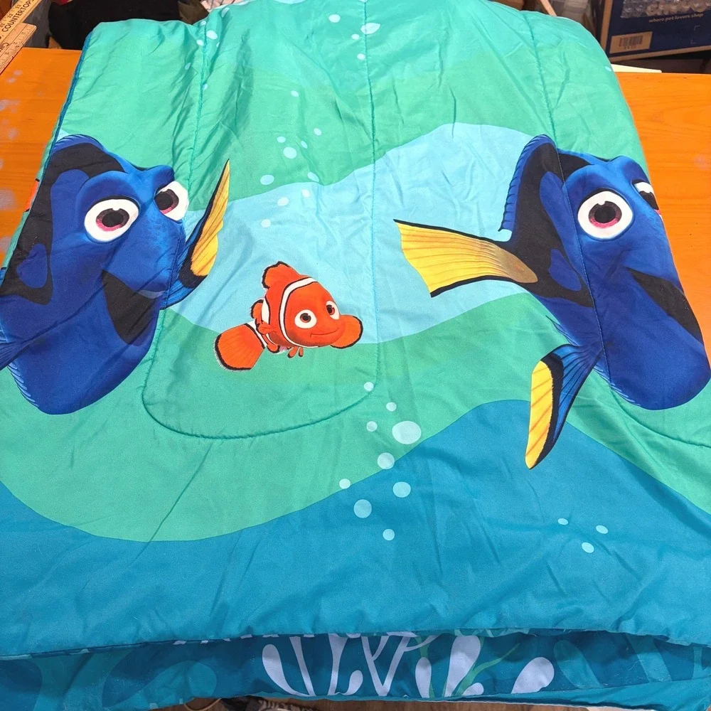 Disney Finding Dory Twin Bedding 3pc Set Blue Nemo Pixar Comforter Blanket Sheet